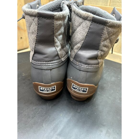 Sperry Womens Insulated Duck Boots Size 10 Gray Quilted Upper & Rubber Sole - Picture 4 of 9